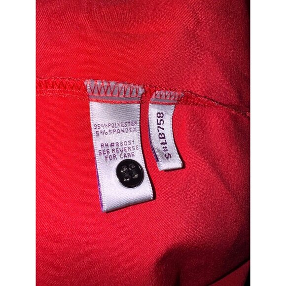 Lilac Bloom Womens 3/4 Sleeve Red Blouse With Black Trim & Button Accents Size M - Picture 3 of 8